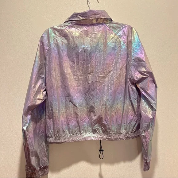 Zumba High Neck Futuristic Crop Pullover jacket Size Large - Picture 7 of 7